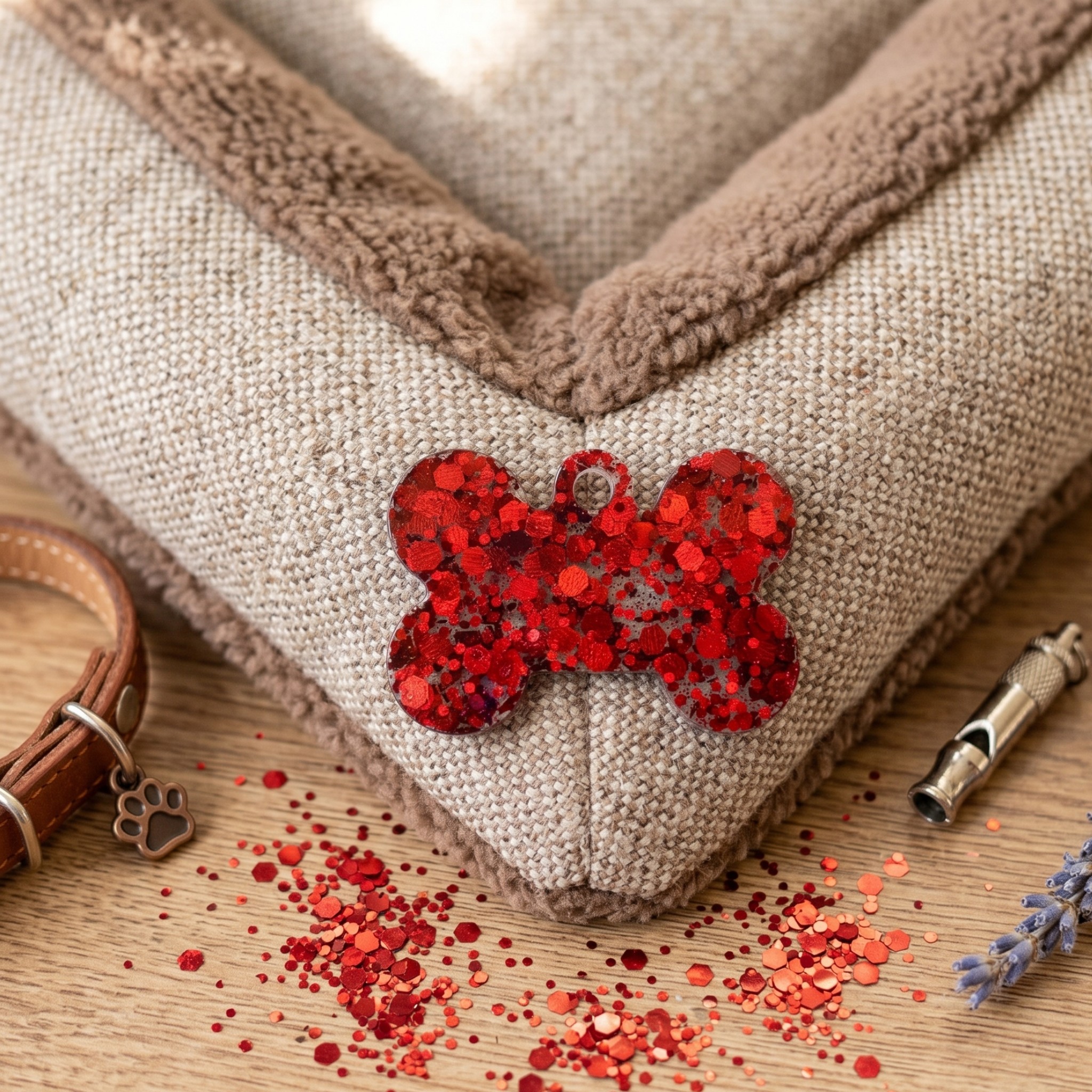Medagliette Personalizzabili in Resina Glitter per Animali